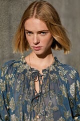 Hoss Intropia Gianna. Blusa jacquard Azul marino