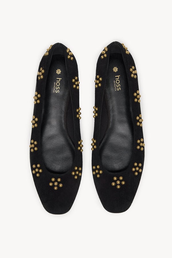 Hoss Intropia Maitane. Bailarinas de croute com tachas Preto