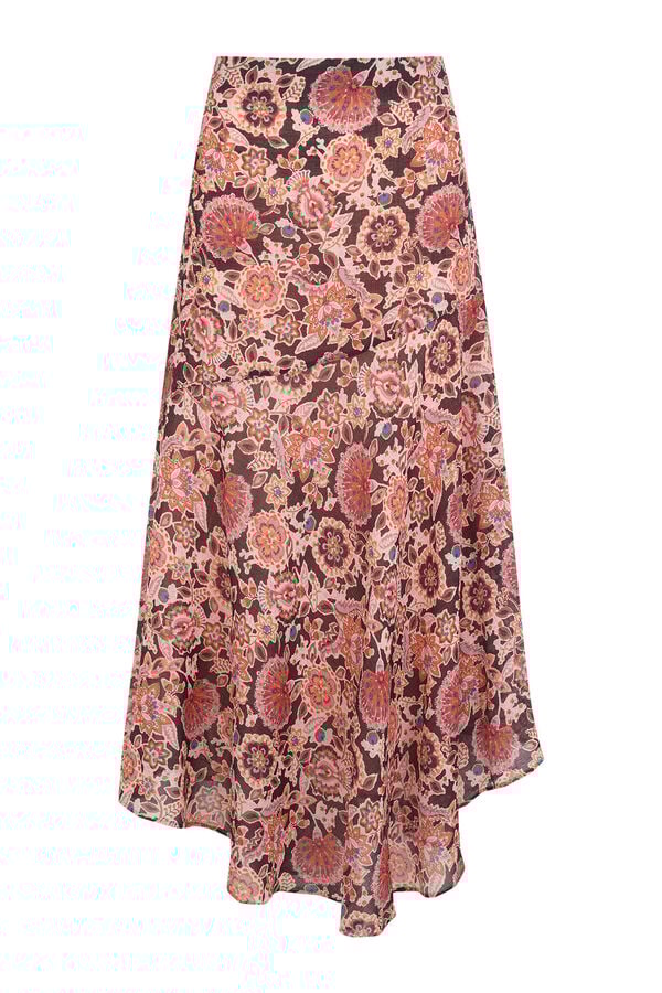 Hoss Intropia Rosana. Falda estampada Estampado Marron
