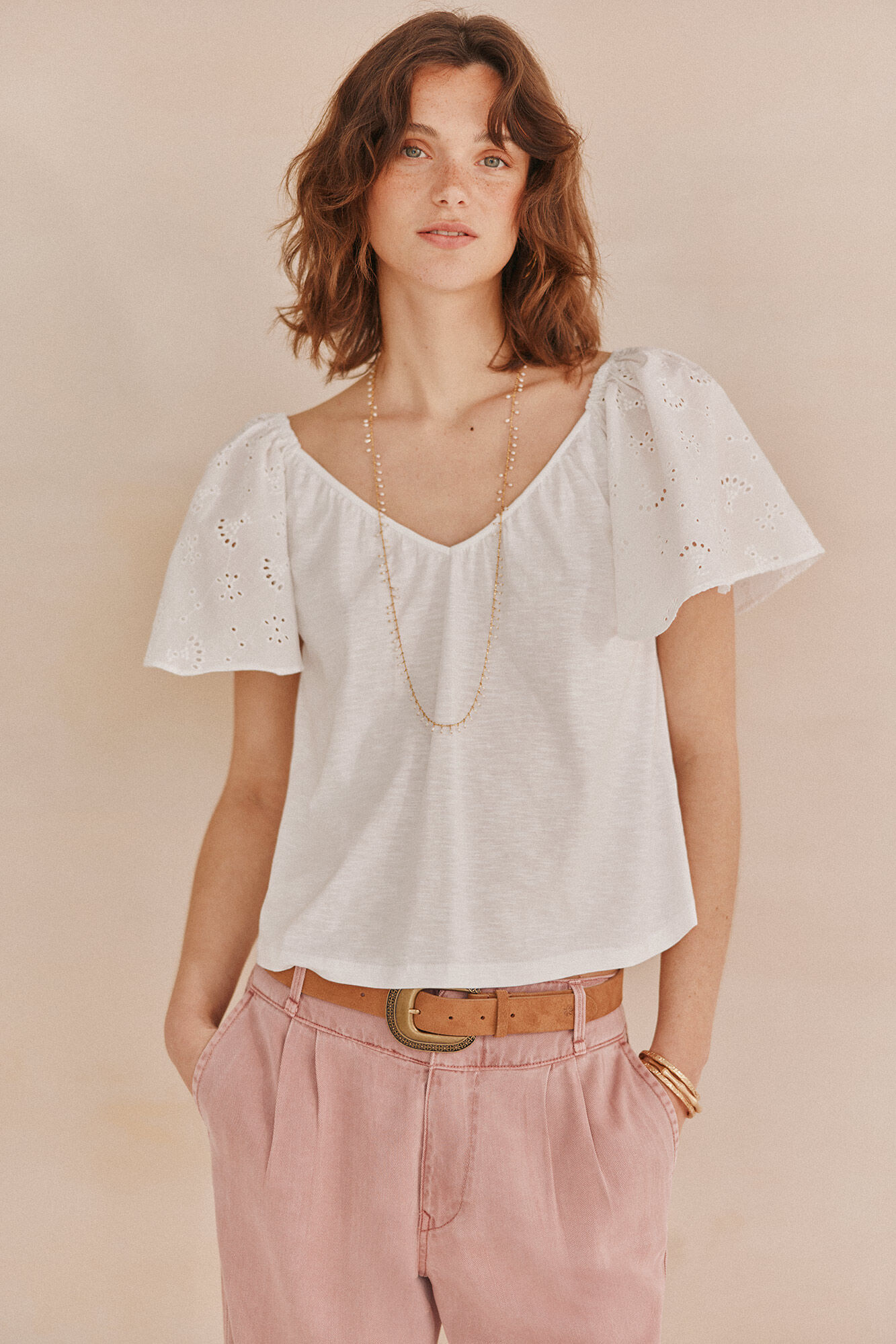 Hoss Intropia Matilde. Camiseta volantes