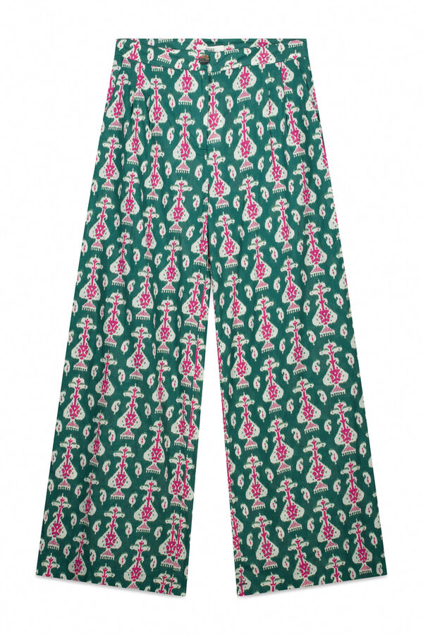 Hoss Intropia Paloma. Pantalón estampado ikat Estampado Verde