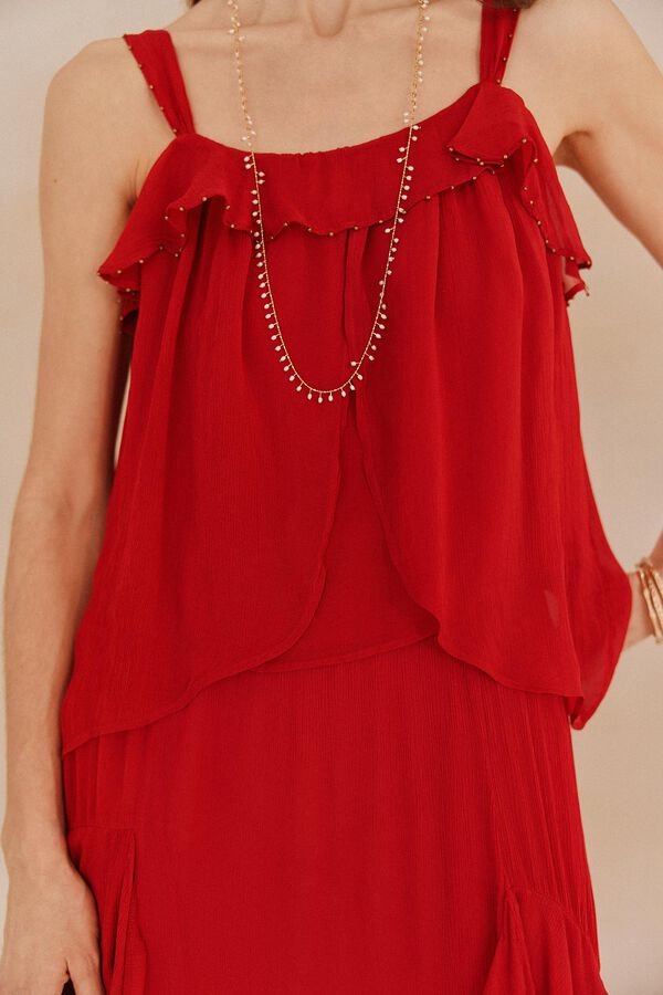 Hoss Intropia Griselda. Top fluido rojo