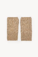 Hoss Intropia N&uacute;bia. Luvas de malha Beige