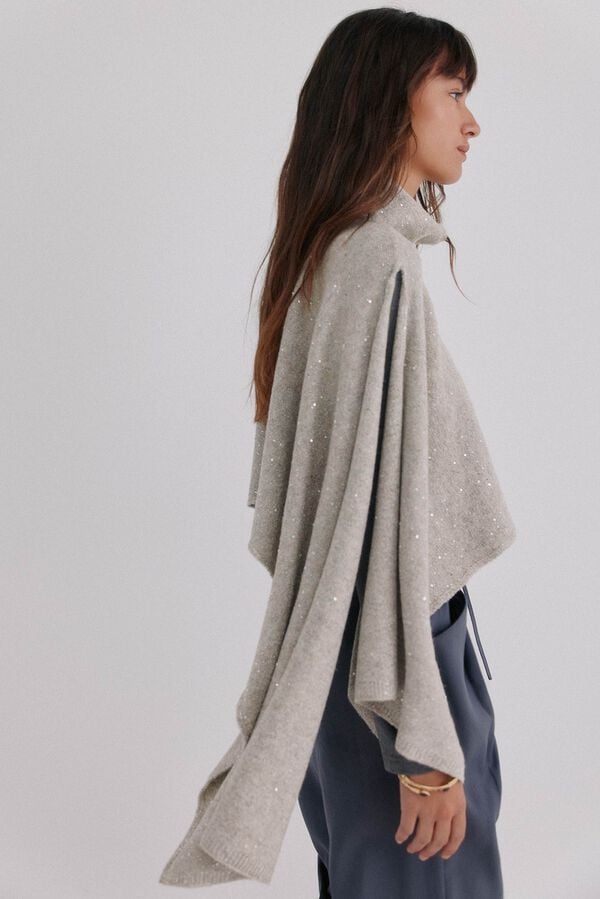 Hoss Intropia Nerea. Capa com lurex Cinzento