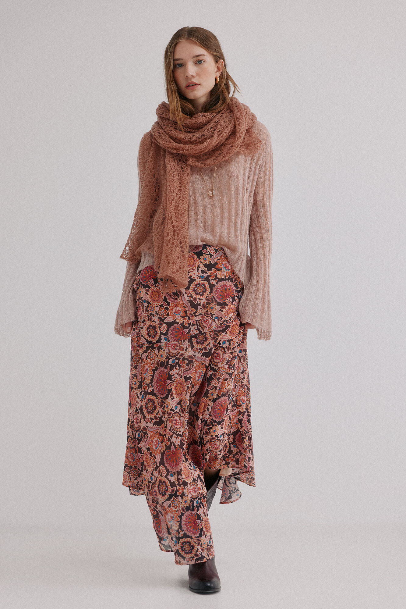 Hoss Intropia Rosana. Falda estampada