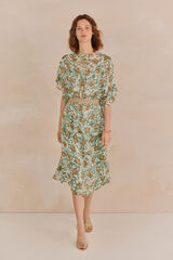 Hoss Intropia Lucille. Vestido jaquard fluido Estampado Verde