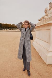 Hoss Intropia Ada. Sobretudo comprido aos quadrados