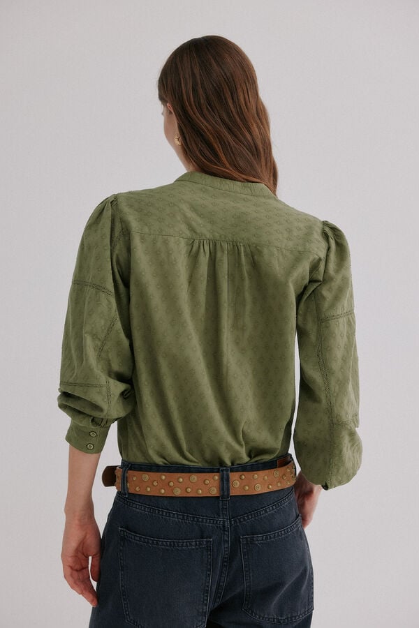 Hoss Intropia Genevi&egrave;ve. Blusa rom&acirc;ntica Khaki