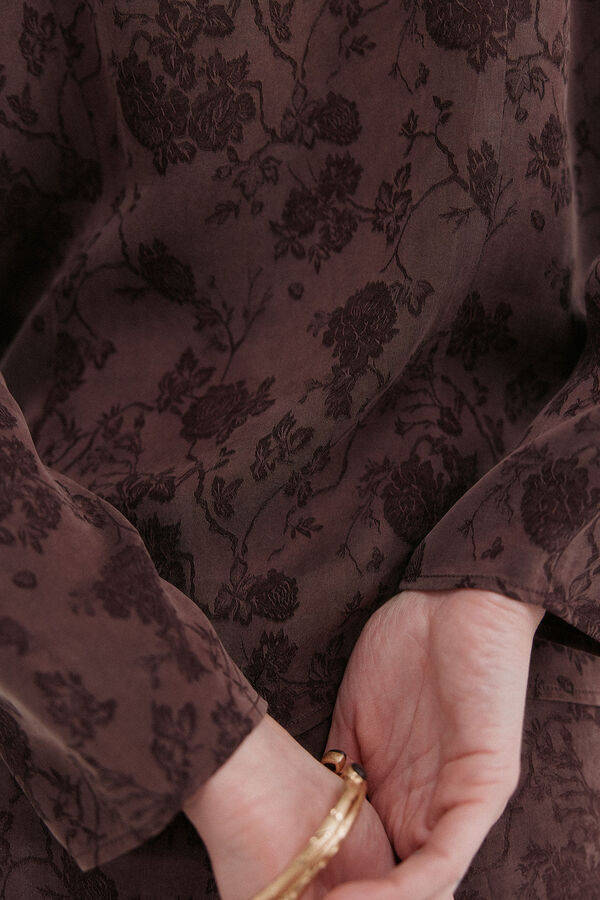 Hoss Intropia Blusa jacquard . Concha Castanho