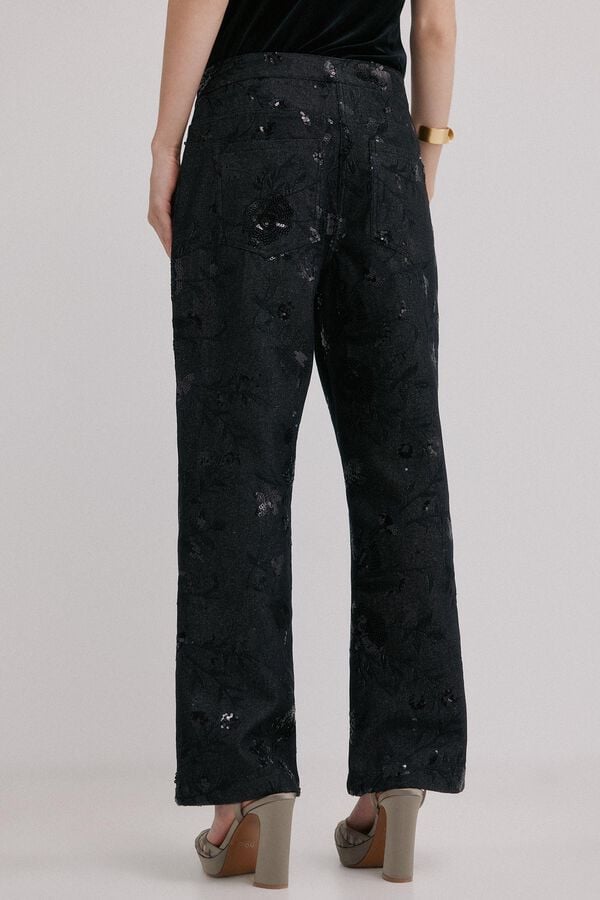 Hoss Intropia Becca. Vaquero bordado Gris oscuro