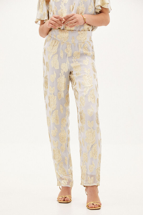 Hoss Intropia Romina. Vestido midi estampado Dourado