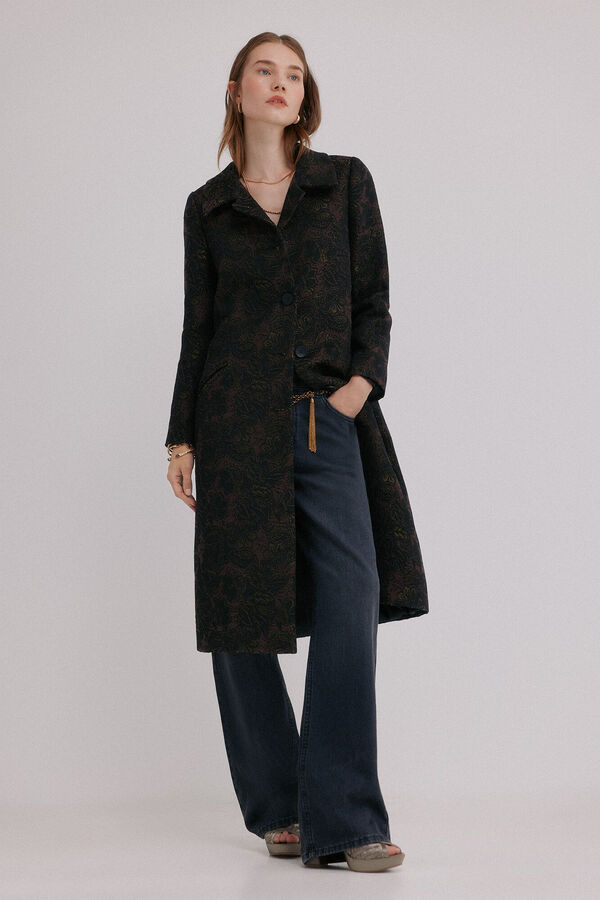 Hoss Intropia Fiorella. Sobrecasaca jacquard Cinzento