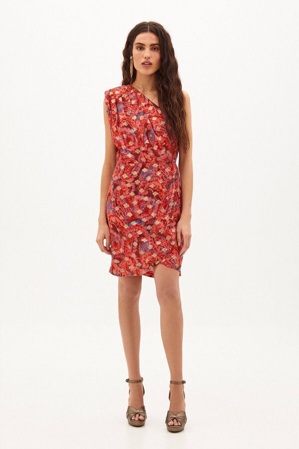 Hoss Intropia Mariela. Vestido curto assim&eacute;trico Vermelho