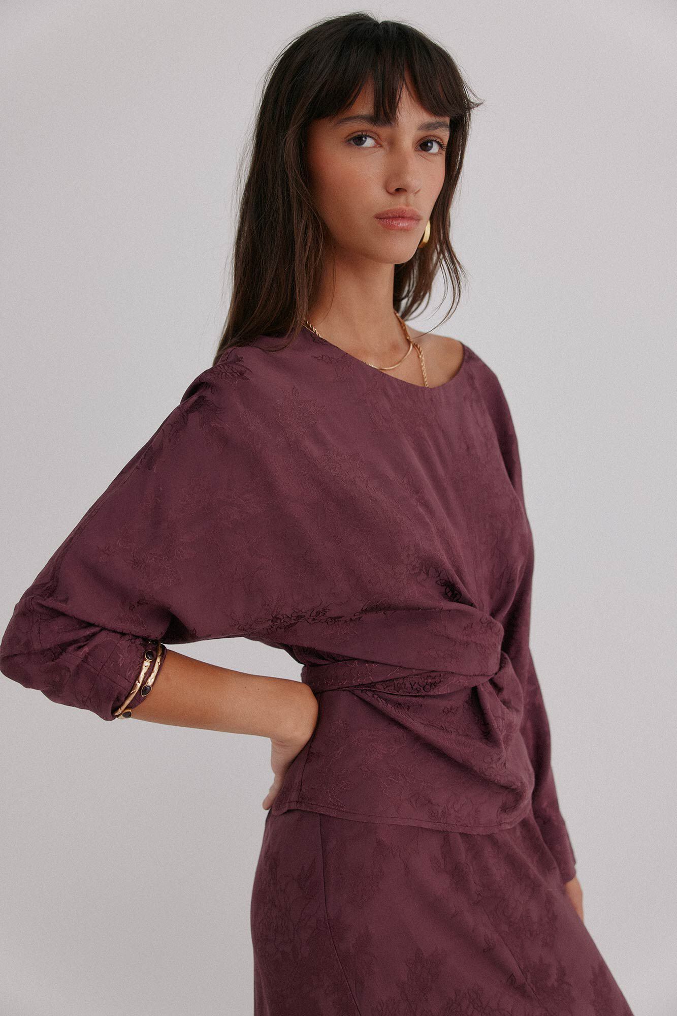 Hoss Intropia Glory. Blusa com estampado jacquard
