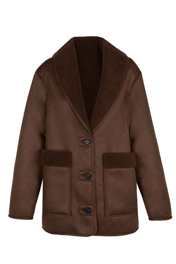 Hoss Intropia Dana. Sobretudo largo dupla face Castanho