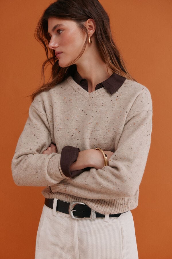 Hoss Intropia Imelda. Camisola mesclado Beige