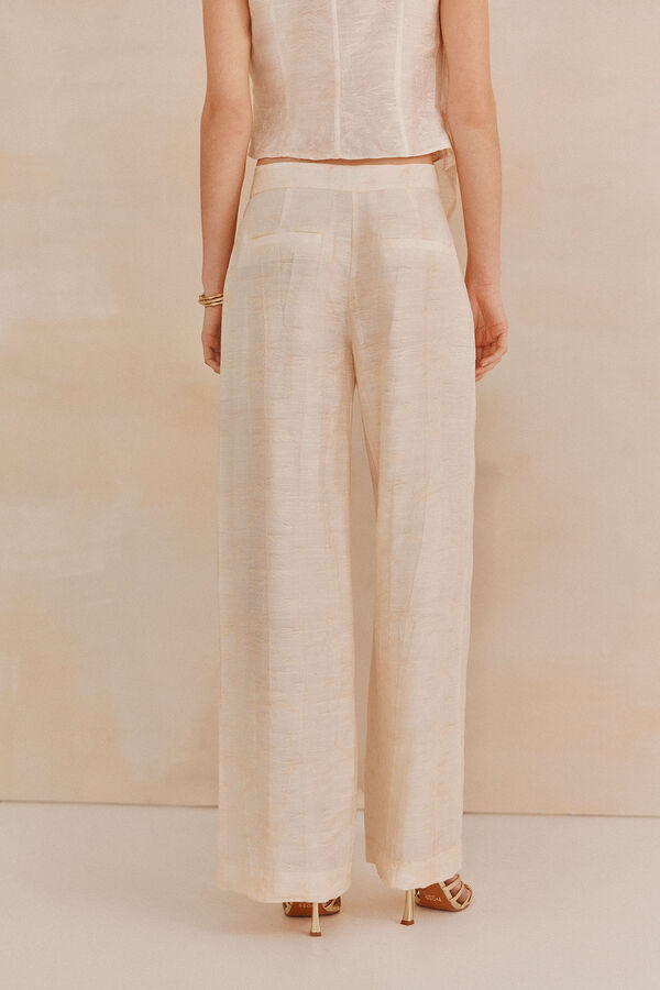 Hoss Intropia Piana.Pantalon Jaquard Marfil