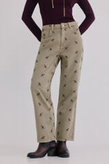 Hoss Intropia Bettina. Vaqueros bordados Verde