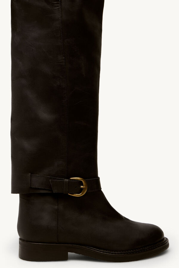 Hoss Intropia Marcela. Botas altas piel Negro