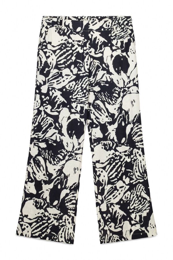 Hoss Intropia Prudente. Calças estampadas Ecru