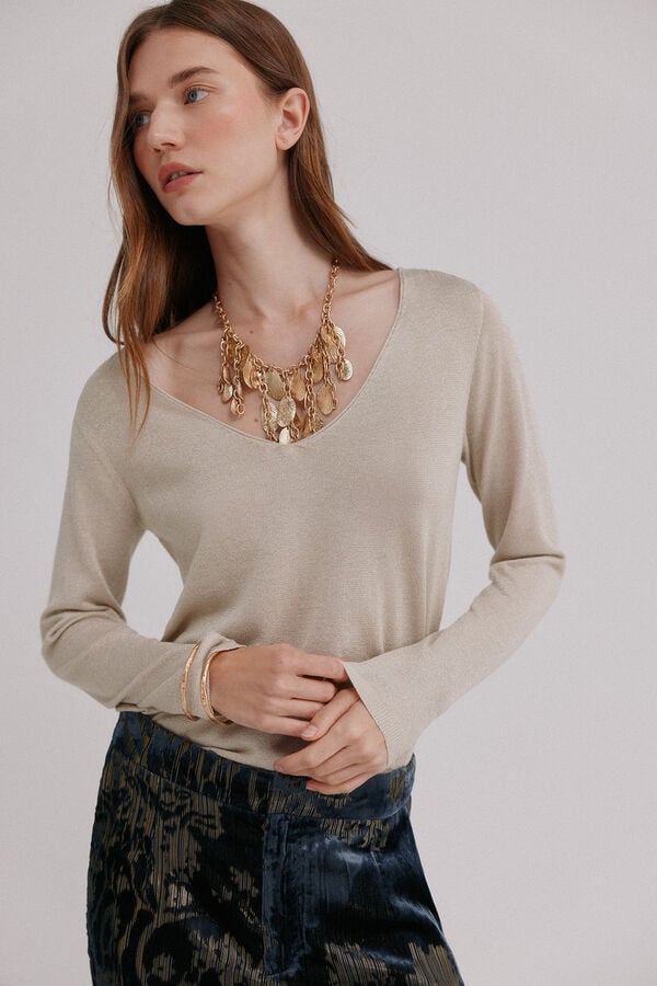 Hoss Intropia Isolina. Jersey de l&uacute;rex Beige