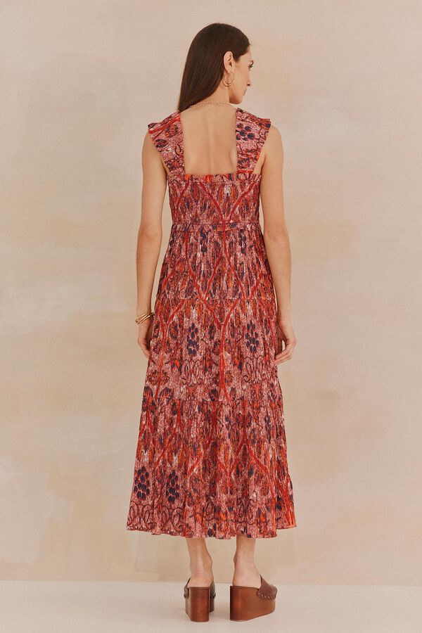 Hoss Intropia Alma. vestido étnico Vermelho