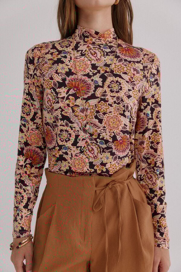 Hoss Intropia Mara. Camiseta estampada Estampado Marron