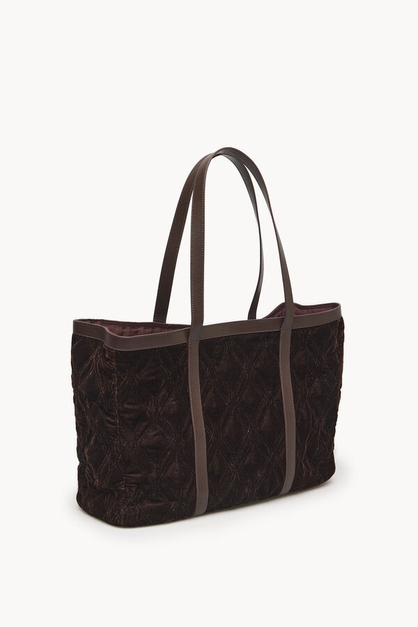 Hoss Intropia Neila. Bolso shopper de terciopelo Marron