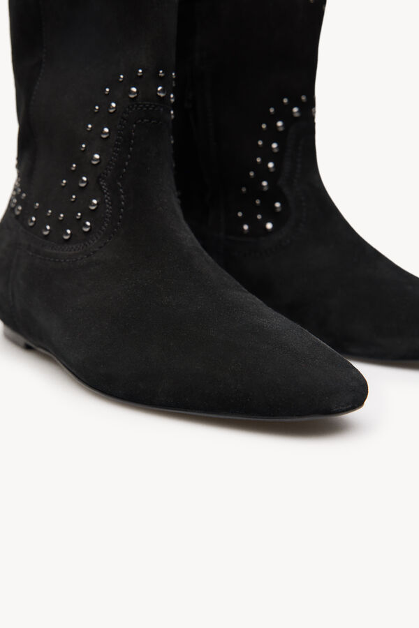 Hoss Intropia Noemi. Botins de croute com salto anabela interno Preto