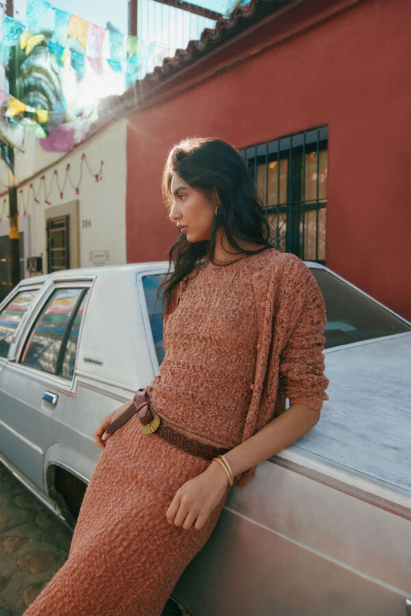 Hoss Intropia Susana. Camisola folhos Vermelho