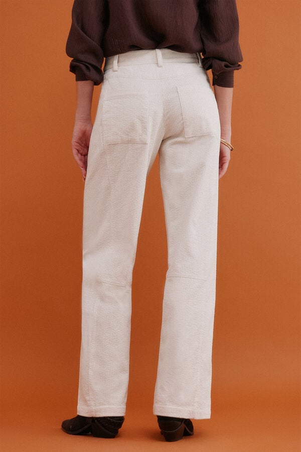 Hoss Intropia Pamela. Pantal&oacute;n wide leg Marfil