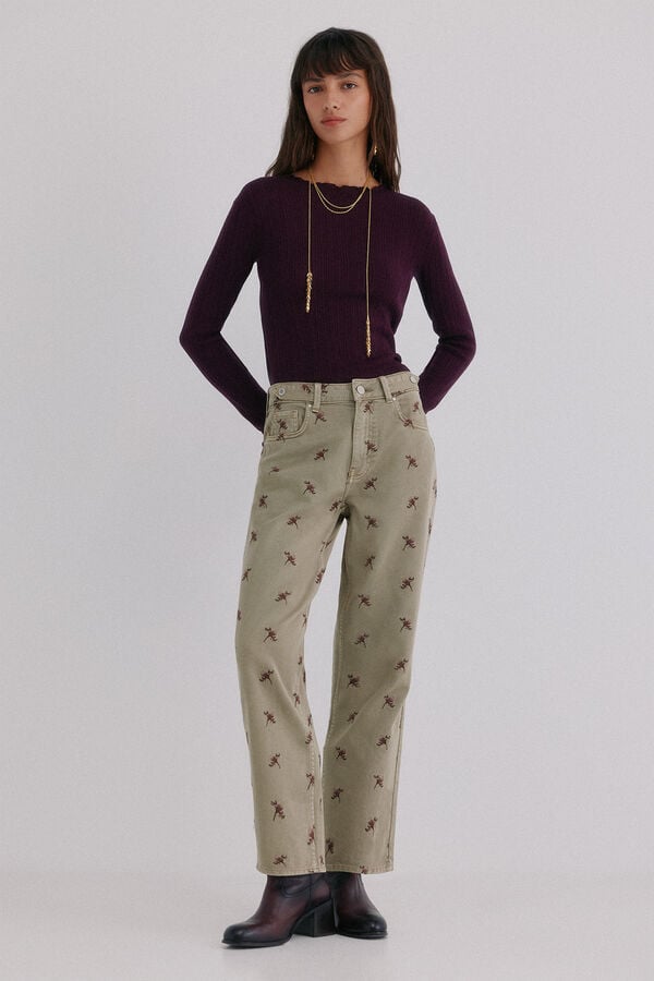 Hoss Intropia Bettina. Vaqueros bordados Verde