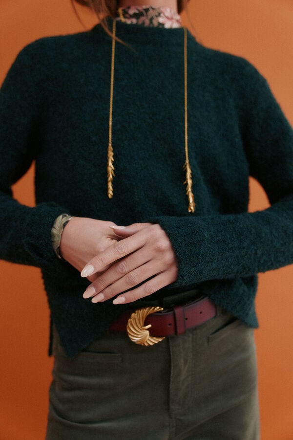 Hoss Intropia Irati. Camisola boucl&eacute; Verde