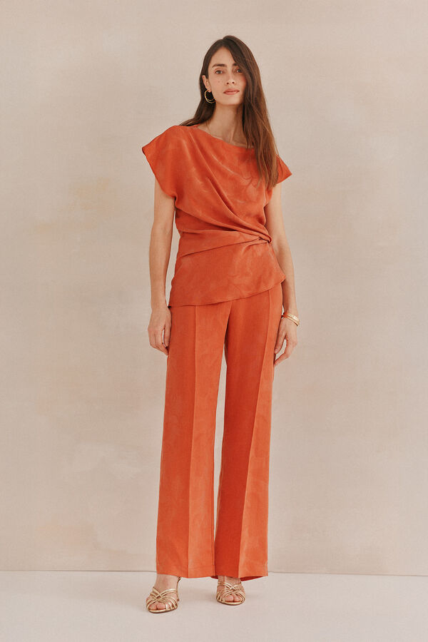 Hoss Intropia Petra. Cal&ccedil;as jaquard Laranja