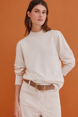 Hoss Intropia Ingrid. Jersey manga larga Beige