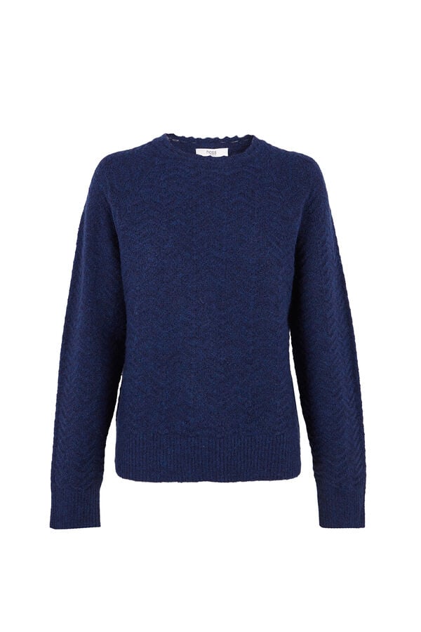 Hoss Intropia Ivonne. Jersey textura Azul marino