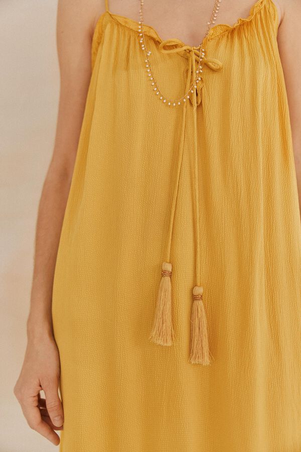 Hoss Intropia Loreto. Vestido fluido Amarelo