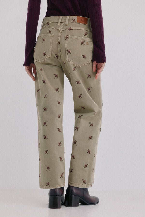 Hoss Intropia Bettina. Vaqueros bordados Verde