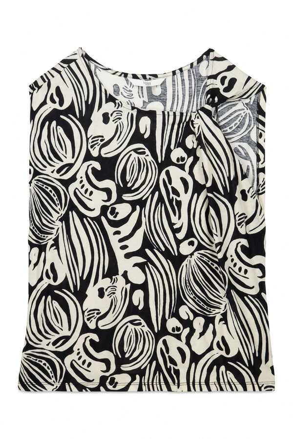 Hoss Intropia Marita. T-shirt estampada Ecru