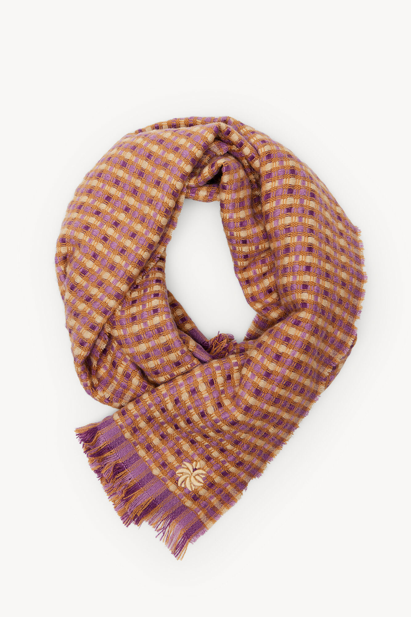 Hoss Intropia Aina. Bufanda rectangular de cuadros