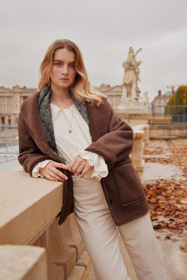 Hoss Intropia Dana. Sobretudo largo dupla face Castanho