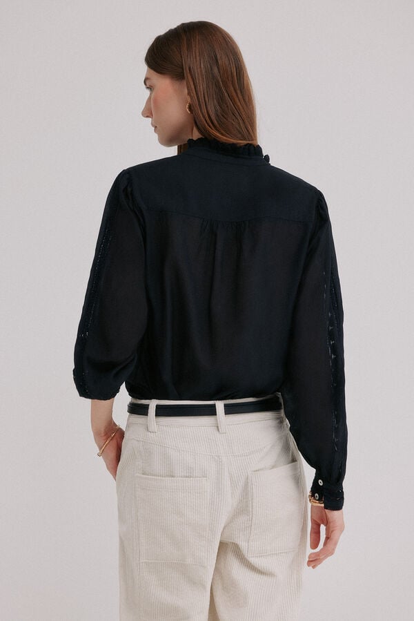 Hoss Intropia Celina. Blusa bordada Negro