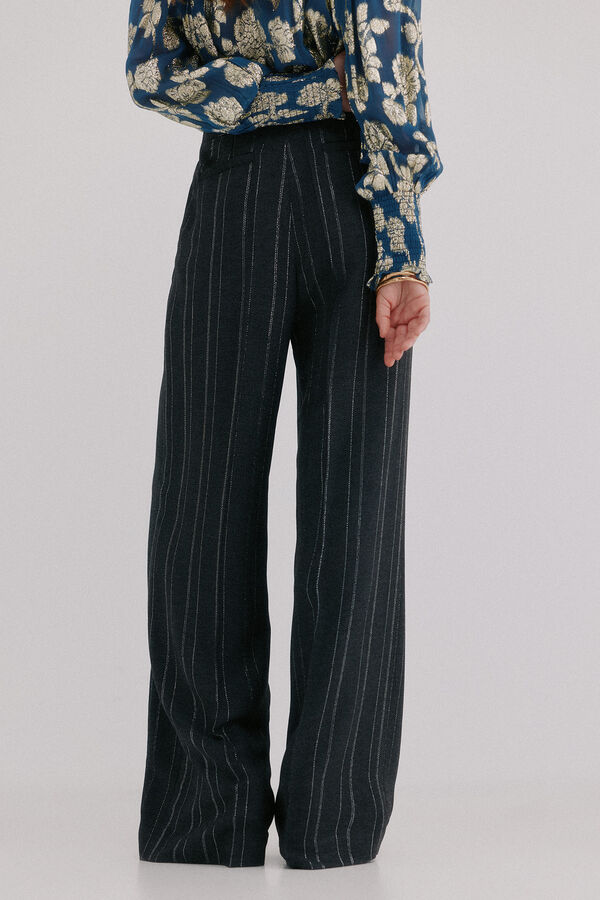 Hoss Intropia Pietra. Pantal&oacute;n a rayas Gris oscuro