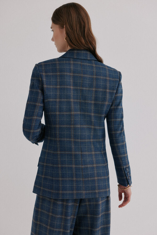 Hoss Intropia Elvira. Blazer cuadros Azul marino
