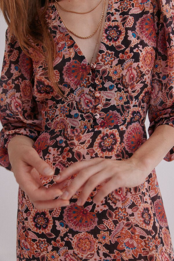 Hoss Intropia Aitana. Vestido estampado Estampado Marron