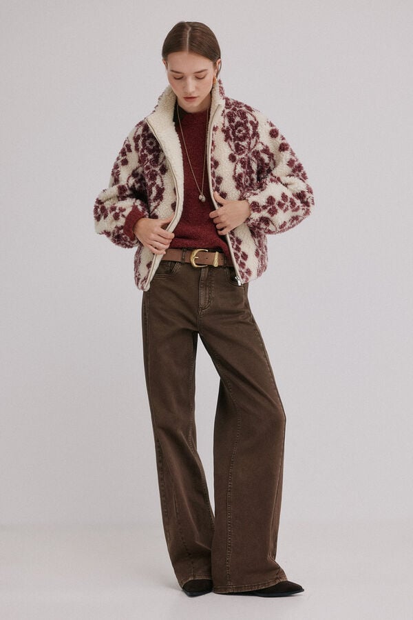 Hoss Intropia Dena. Deportiva estampada Estampado granate