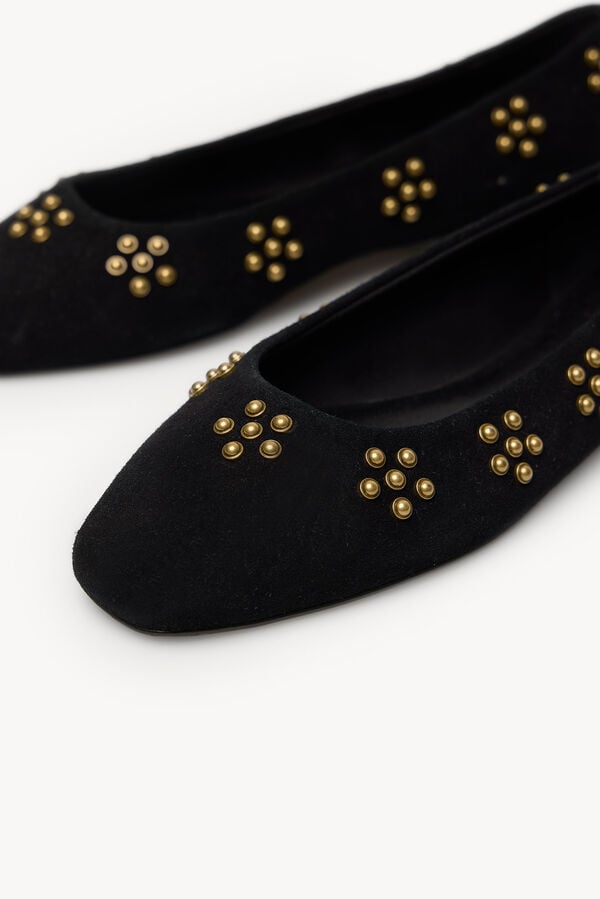 Hoss Intropia Maitane. Bailarinas de croute com tachas Preto