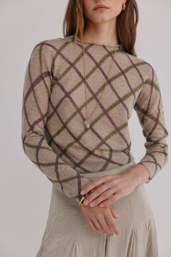 Hoss Intropia Nora. Top estampado Beige