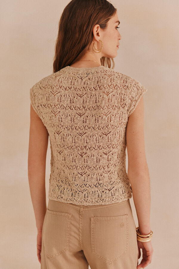 Hoss Intropia Susana. Camisola folhos Ecru