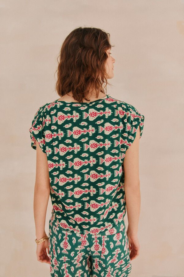 Hoss Intropia Mafalda. T-shirt estampada Verde